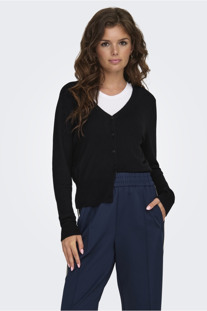 ONLVENICE LIFE LS VNECK CARDI KNT N 15333985 BLACK